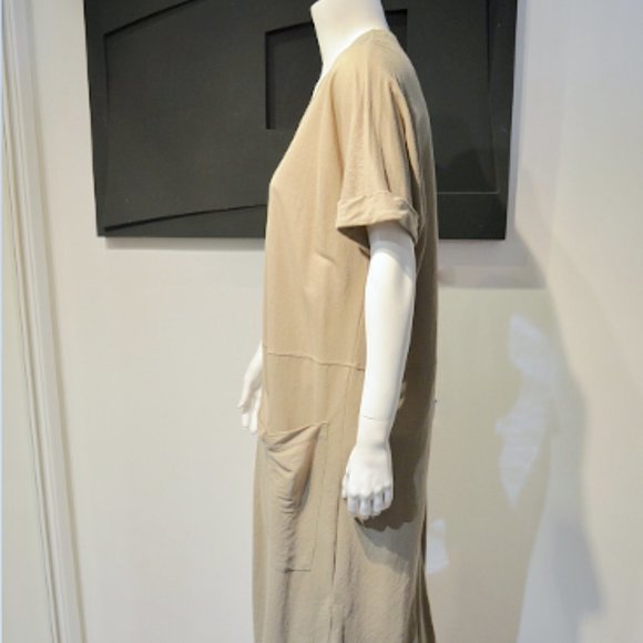 Khaki Twill Maxi Sacque Dress - Picture 4 of 7